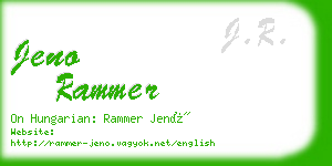 jeno rammer business card